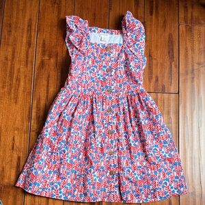 Crewcuts Red and Blue Floral Kids Dress